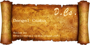 Dengel Csaba névjegykártya