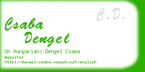 csaba dengel business card